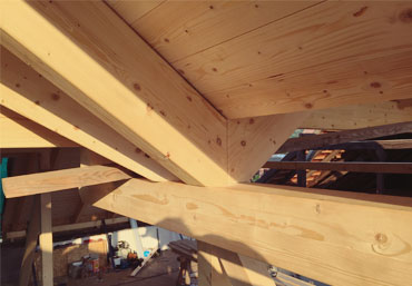 Konstruktion des Dachstuhls
